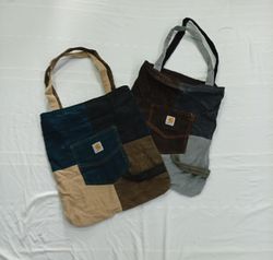 CR10978 Upcycled Carhartt Corduroy Bags