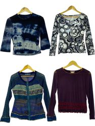 Vintage Y2K Mesh & Patchwork blouse Collection