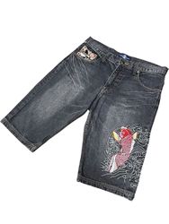 Japanese embroidery hip-pop shorts