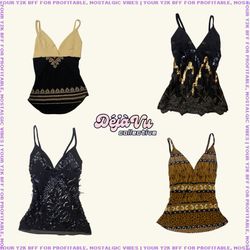 Upcycled Y2K Cami Tops