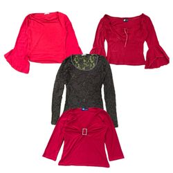 Y2k Women's Long Sleeve Blouses Lot RE-3895