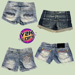 Y2K Cyber Girl Era Denim mini Shorts