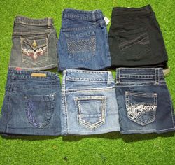 MAURICES AND OTHER MIX BRANDS MINI SKIRTS (C 329)