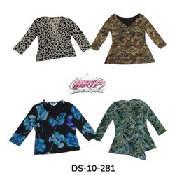 Women Printed Pattern Blouses (DS-10-281)