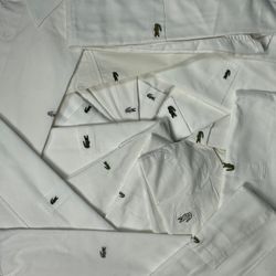 Lacoste White Button Up Shirts
