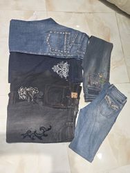 Y2k womens embroidered jeans