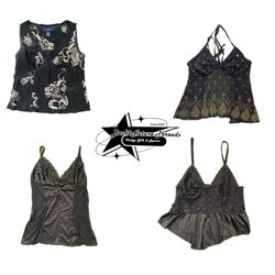 Y2k Gothic Vibe Girl Cami Top B2F-222