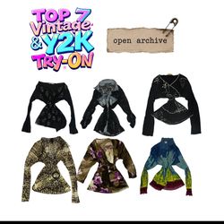 ✨ Curated Vintage & Y2K Aesthetic Tops Bundle ✨