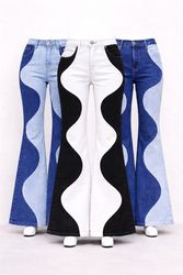CR2077 Upcycled Contrast Panel Jeans