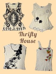 Vintage Y2K Femme & Grunge Tops(TH/731)