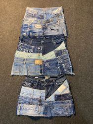 Upcycled  Denim Mini Skirts — 0042