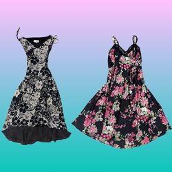 Y2K Goth Botanical Dresses (RS-111)