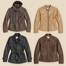 Y2K Dark Leather Core Jackets