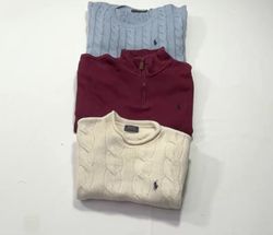Ralph Lauren Sweaters – 1/4 Zip, Cable Knit, Round..