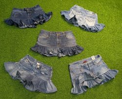 7970 - Upcycled Mini Denim Skirts