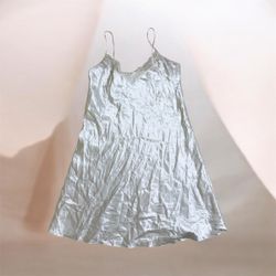 Th507 Y2K Vintage Silk Night Slip Dress Embroidery..