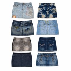 Y2K Denim Mini Skirts