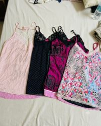 Lace Trim and Satin Camisoles