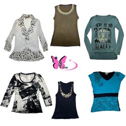 Retro Printed & Embellished Tops (IB-009)