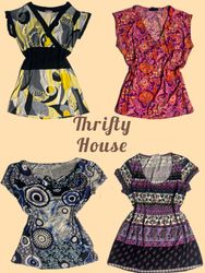 Y2K Women Vintage Printed Blouses(TH/920)