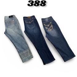 Y2k Detailing & Embroidery capri jeans (Brands) Si..