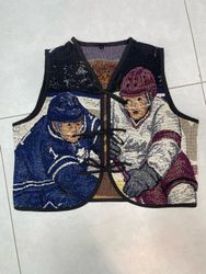 A/W Upcycled Tapestry Lace-Up Vests