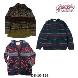 Patterned Knit Button Up and Open Cardigans (DS-10..