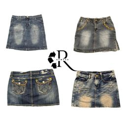 Y2K NYC IT GIRL DENIM MINI SKIRT RW-2444