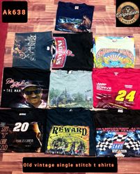 vintage single stitch t shirt 80s and 90s ak638