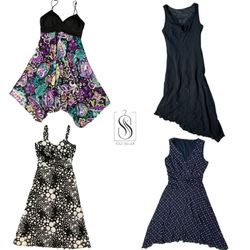 Y2K Black Summer Mix Dresses