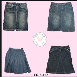 Women's Vintage Y2K Denim Long Skirt – Classic Max..