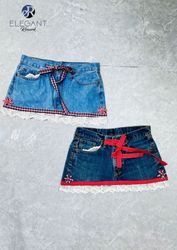 Upcycled Denim Skirts - EVR0369