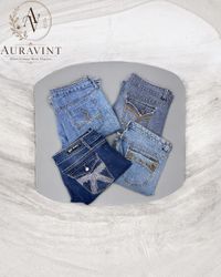 AV 1508 Y2K Embroidered BootCut Jeans