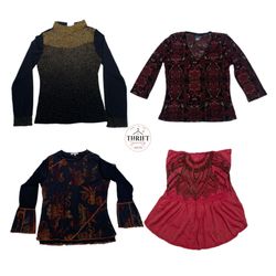 Retro Dark Romance & Studded Tops ( TS-055 )