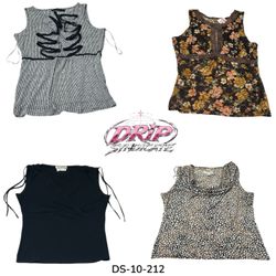 Women's Patterned Sleeveless Blouses (DS-10-212)