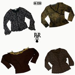 Y2K Earthy Grunge Full Sleeve Tops (AA-1236)