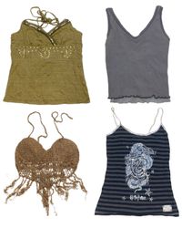 Vintage Y2K Cami & Strappy Tops – Premium Combo Pa..