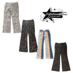 Y2k Unique Corduroy Pants B2F-227