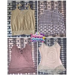 Y2K Vintage Embellished & Gingham Cami Bundle | VR..