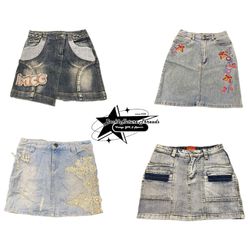 Y2k NYC IT GIRL DENIM MINI SKIRT B2F-120