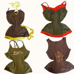 Y2K Earthy Cami Tops - ST-073