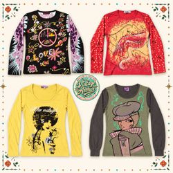 Retro Y2K Illustrated Girlcore Blouses :9pcs (M4)