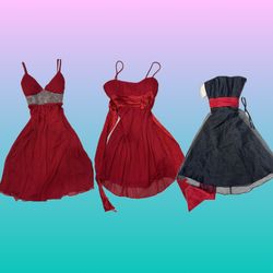 Vampy Y2K Rosette Mini Dresses (RS-205)