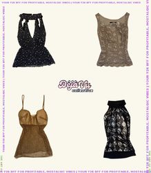 Y2K Beaded/ Sequins Cami Tops