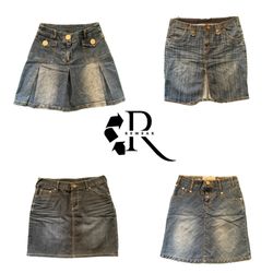 Y2K Unique Girl Denim Midi Skirts RW-2598
