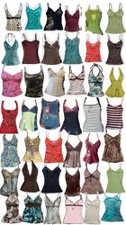 Y2k and euro style tops, camisoles and dresses