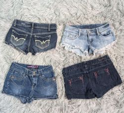 Y2K Denim Micro Mini Shorts