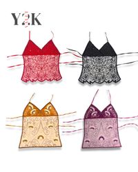 Fairycore Embroidered Lace Crop Cami (Yv-744)