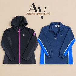 Fila and Reebok fleeces