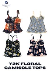 Y2K Floral Camisole Tops - EV2341